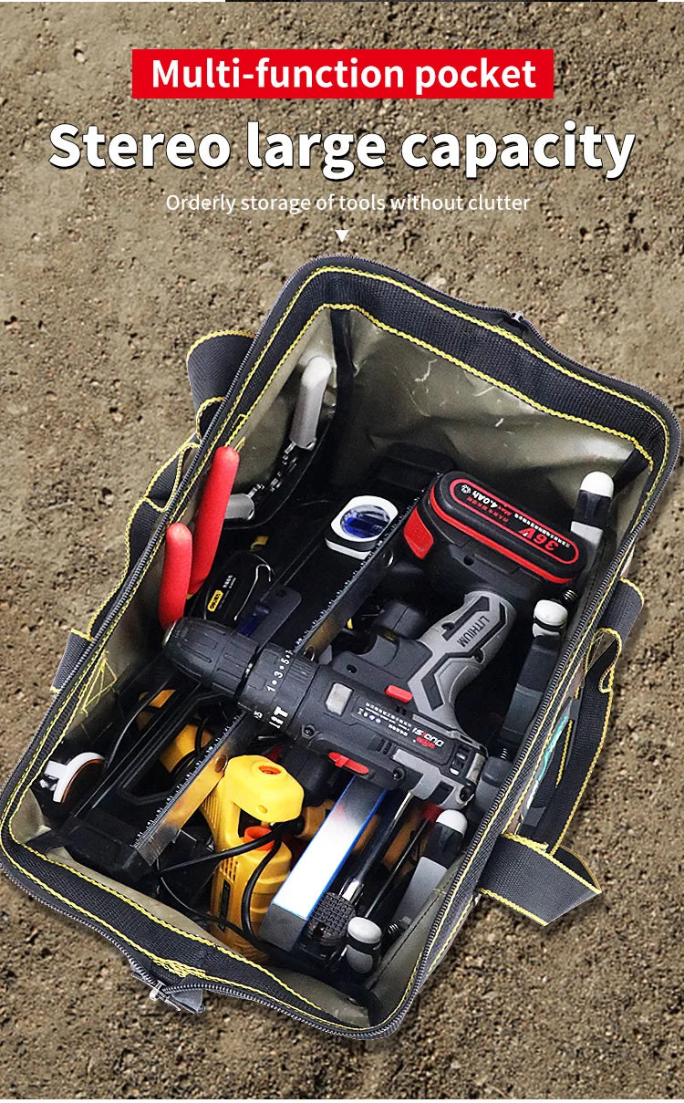 Professional Electrician Tool Bag - Reflective, Waterproof, Multi-Pocket, Durable Oxford - 4 Sizes Available