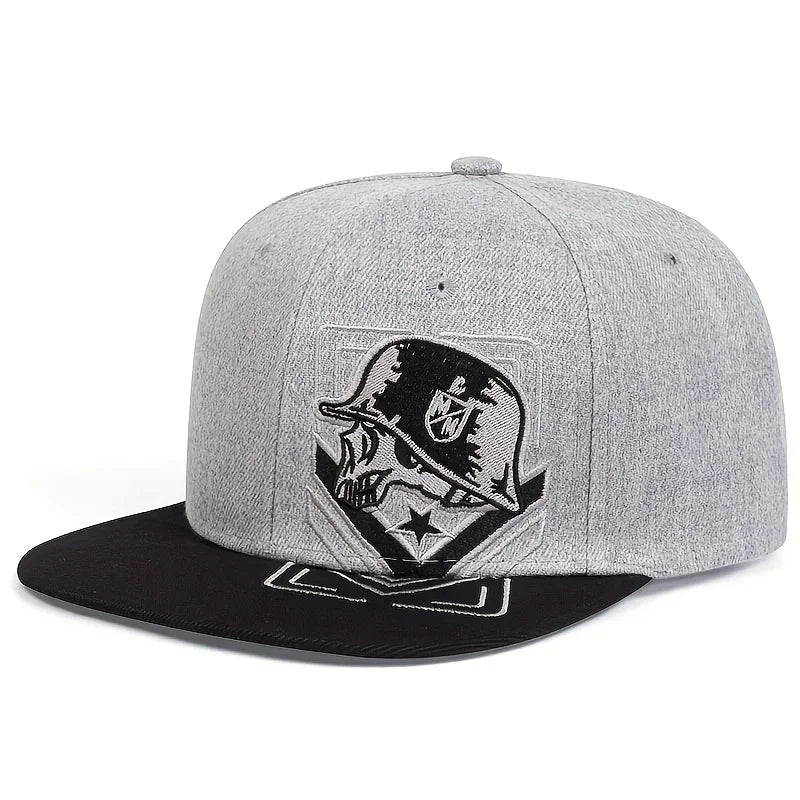 Unisex Skeleton Embroidery Baseball Cap Women Outdoor Sports Flat Hats Men Fashion Men Hip Hop Snapback Caps Sunscreen Hat