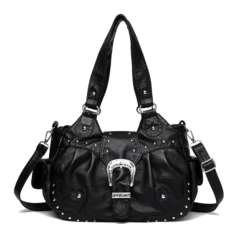 Luxury Designer Handbag Women High capacity Vintage Soft Leather Ladies Casual Large Capacity Shoulder Crossbody Bag Travel Sac