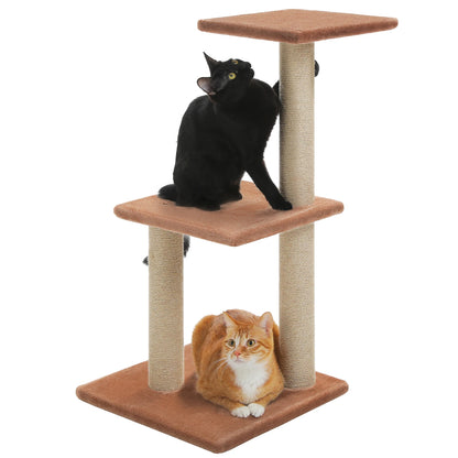 Cat tree, Cat Tower for Indoor Cats, 2 Styles Cat Activity Tree with Cat Scratching Posts, Big Hammock and Removable Top Perch Grey