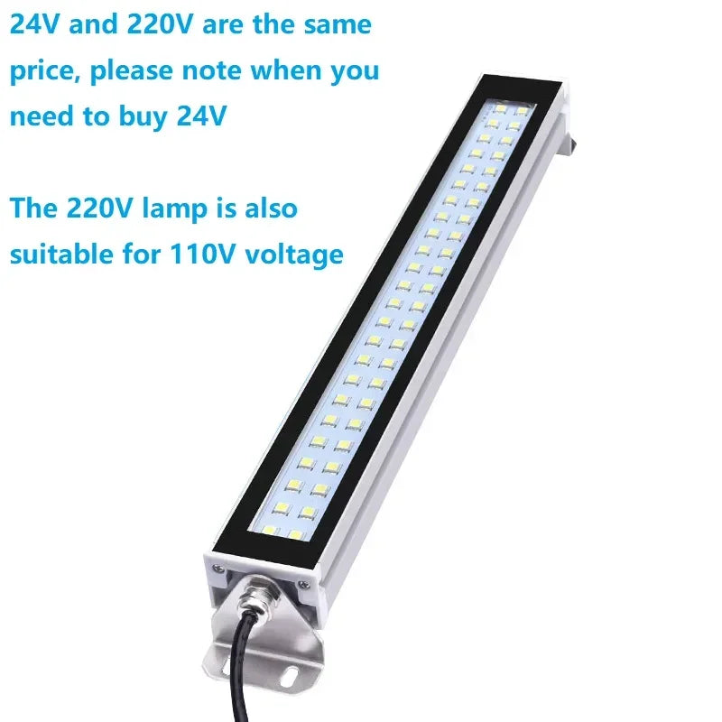 AC100-230V Workshop Lathe Working Lights Industrial CNC Machine Tool Work Light Waterproof Sewing Lighting Aluminum Alloy Lamps