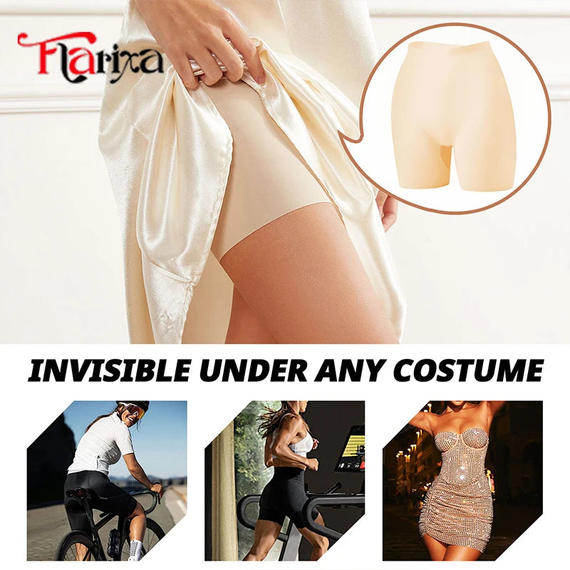 Flarixa High Waist Safety Shorts Anti Light for Women Anti Chafing Boxers Underwear Protective Panties Under Dress Cycling Pants