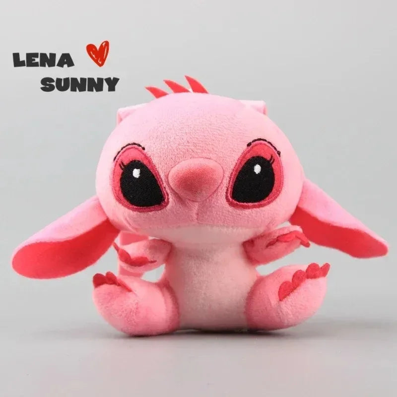 Lot Cute Cartoon Lilo and Stitch Small Pendant Plush Toy, 10CM Kawaii Plush Keychain Kids Best Christmas Gift Toys