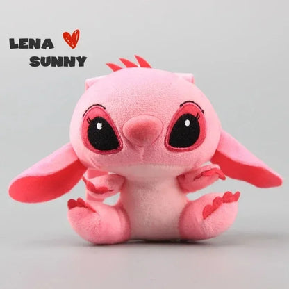 Lot Cute Cartoon Lilo and Stitch Small Pendant Plush Toy, 10CM Kawaii Plush Keychain Kids Best Christmas Gift Toys