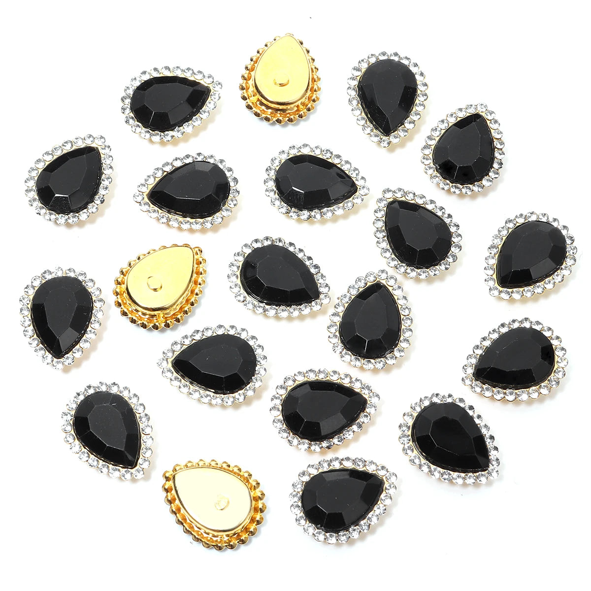 14x18mm, Sunflower Sewing Claw Rhinestones, Crystals Glass Beads, Buttons Stones, Sew On Rhinestone for Clothes, Sewing Accessories