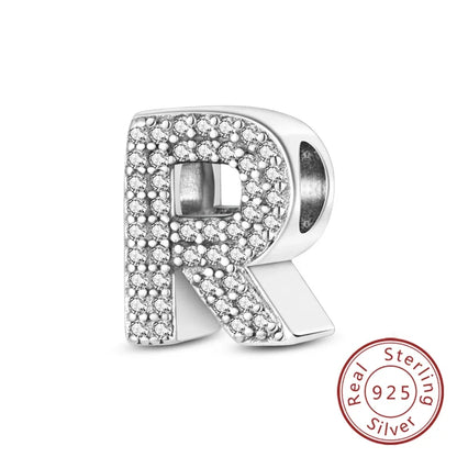 925 Sterling Silver 26 Letters Charms A-Z Alphabet Beads Fit Original Bracelet for Women Girl DIY Fine Jewelry Gift