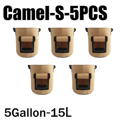 3Styles Felt, plant grow bags, nonwoven fabric garden potato pot, greenhouse vegetable growing bags, moisturizing vertical tools