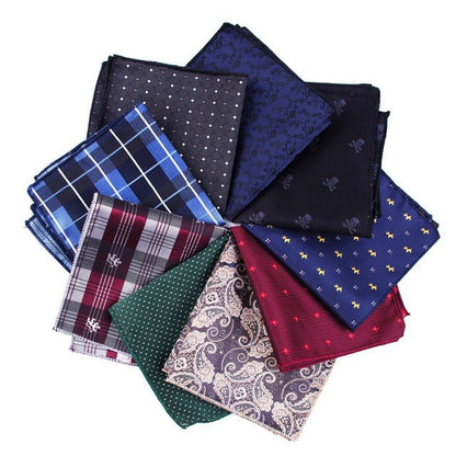 Vintage Paisley Men British Design Floral Print Pocket Square Handkerchief Chest Towel Suit Accessories
