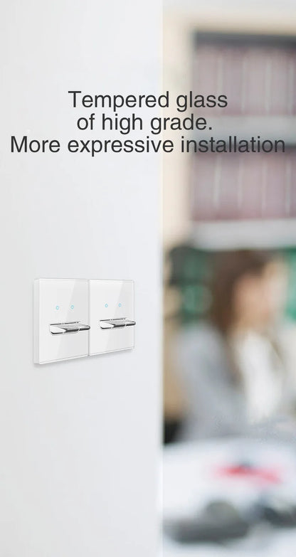 Gold Tempered Glass Wall Switch Panel LED European 16A Socket Retro Toggle Light Switch EU UK Standard 2USB Socket 1Gang-4Gang