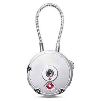 High Security TSA Customs Lock Overseas Customs Clearance Trolley Luggage Suitcase Backpack Password Padlock with Steel Cable
