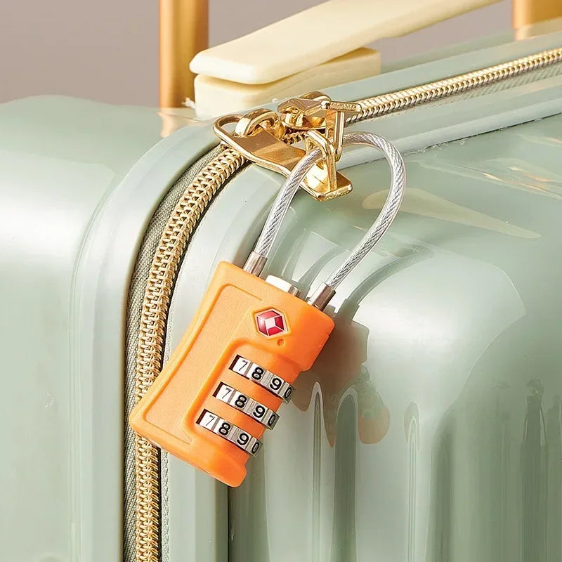 TSA Customs Code Password Lock for Luggage Backpack Padlock Code Travel Password Changeable Contrast Travel Case Accessories