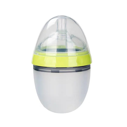 New 0-36 months baby nano-silicone bottle, 240ml 150ml Baby Bottle with handle Breastmilk-like design Soft milk pulling