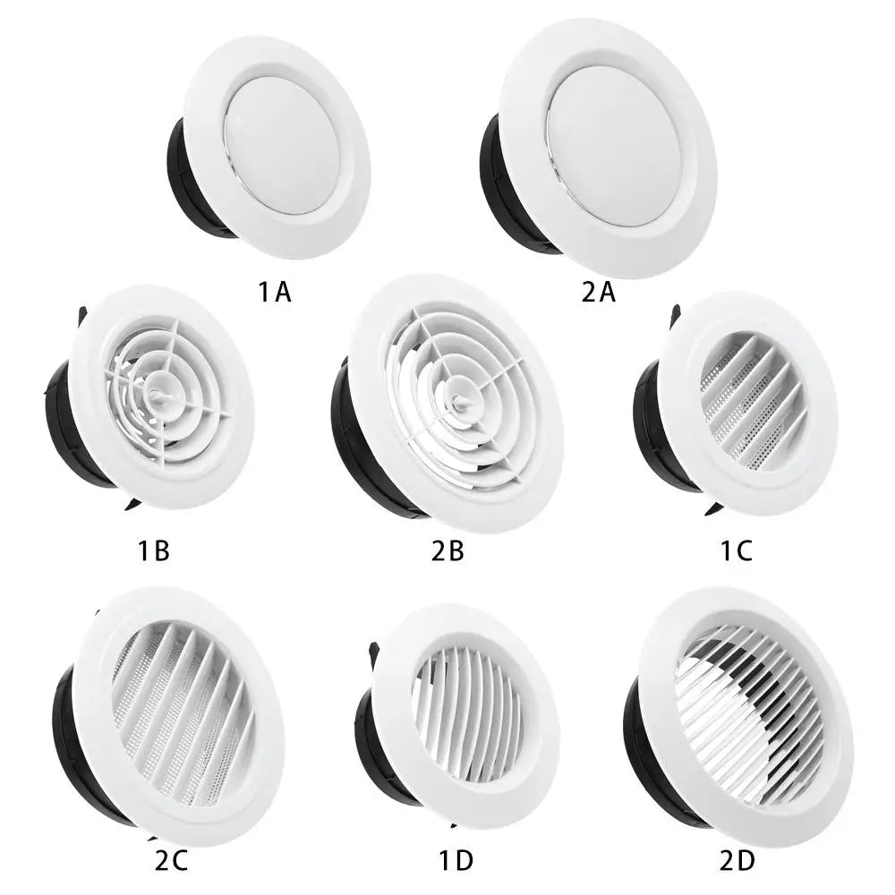 Various Shapes 100/150mm Round Ducting Ventilation Cover Air Vent Extract Valve Grille Air Circulation Vents Cover