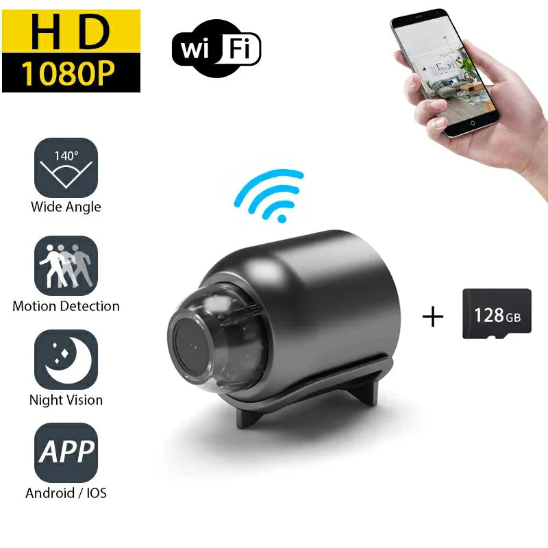 Nanny Camera, HD Security Wireless Video Motion Detection Ultra-small Night Vision Baby Nanny Camera, Smart Home Cam