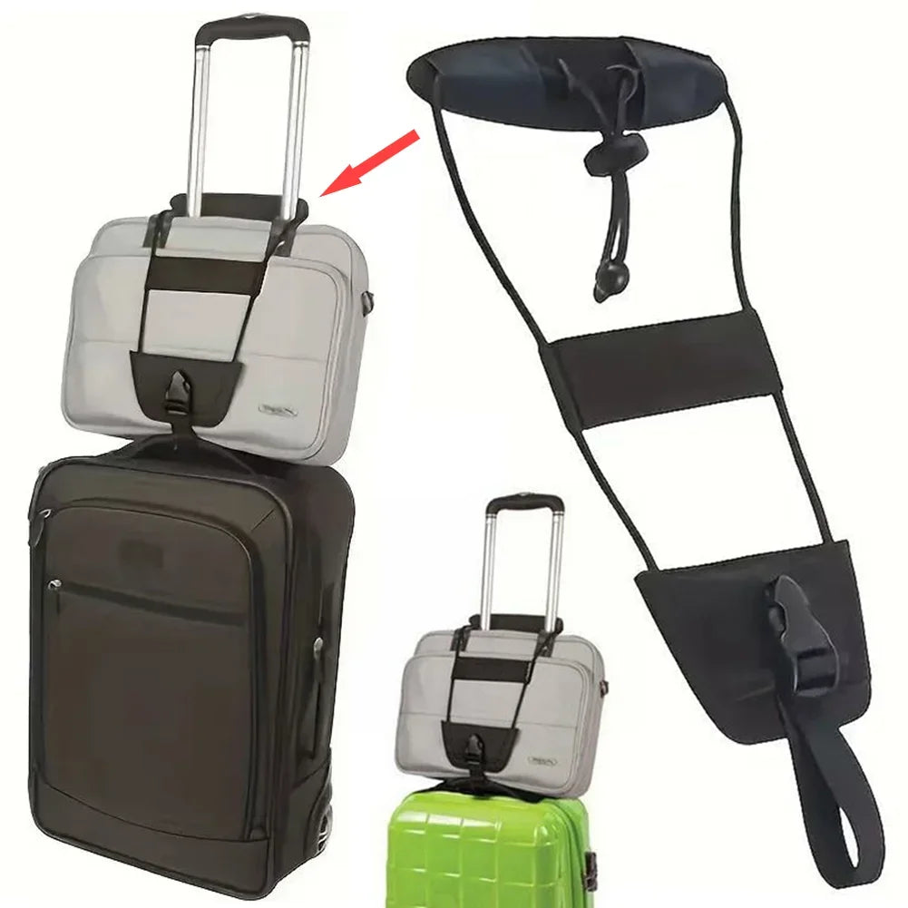 Correa de amarre de carga de nailon negro duradero con hebilla de leva, kits de viaje, herramienta de camping al aire libre