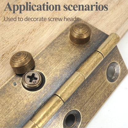 8Sets, Brass Decorative Nail, Mirror Advertising Board Cap Cover Self-tapping Screw, 9mm/12mm/13mm/15mm