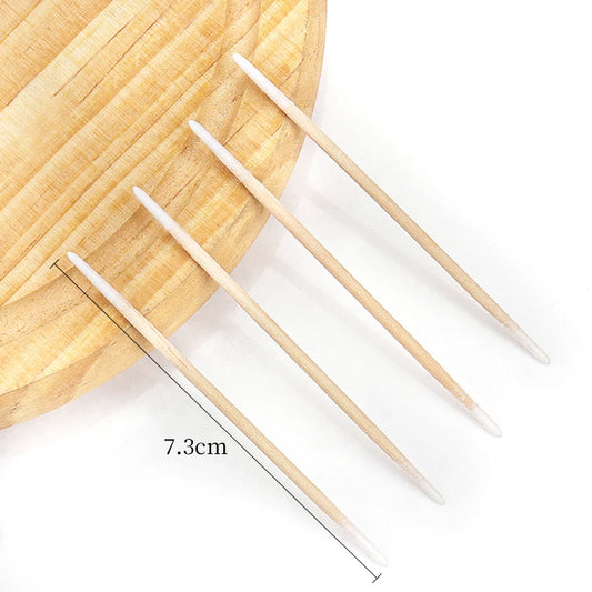 100/300Pcs, Double Head Cotton Swab, Women Makeup, Cotton Buds Tip For Medical Wood Sticks, Nose Ears Cleaning Health Care Tools