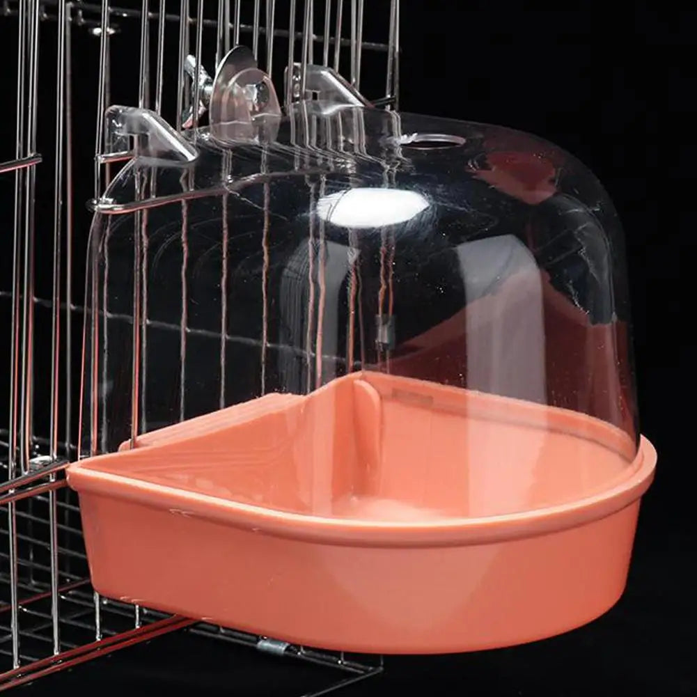 Hanging Bird Bath Cube Parrots Bathtub Bath Shower Box Cage Accessory for Little Bird Canary Budgerigar Cockatiel Lovebird Boxes