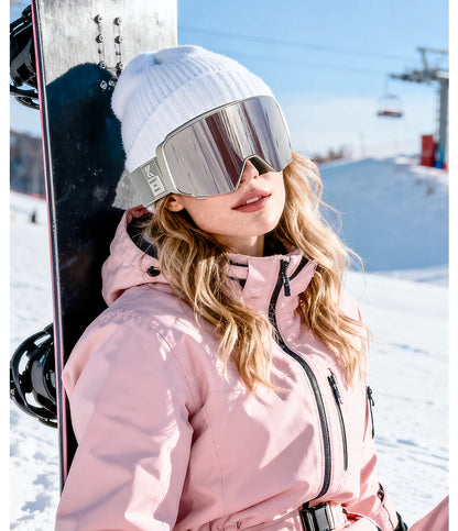 Kapvoe Flip Over Magnetic Snow Goggles Photochromic Ski Men Snowmobile Anti-Fog Snowboard Goggles Women Ski Equipment UV400