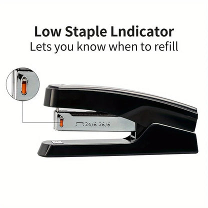 Durable Stapler With 1000 Staples, Capable Of Binding 25 Sheets Of Paper, Professional Office And Study Stationery Supplies