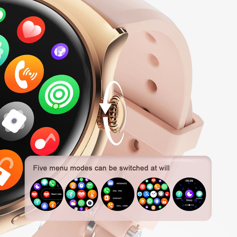 New GPS NFC Bluetooth Call Smartwatch, Women Watch, 4 mini Sports Track, Heart Rate Oximetry Monitoring Health Smartwatch For Woman