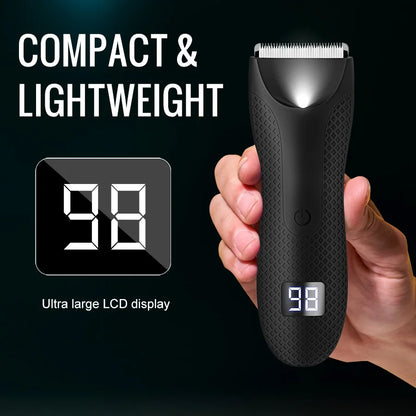 Professional Body Hair Trimmer, Groin&Body Manscape Trimmer For Men, Electric Ball Shaver Groomer, Pubic Grooming Clipper Male R