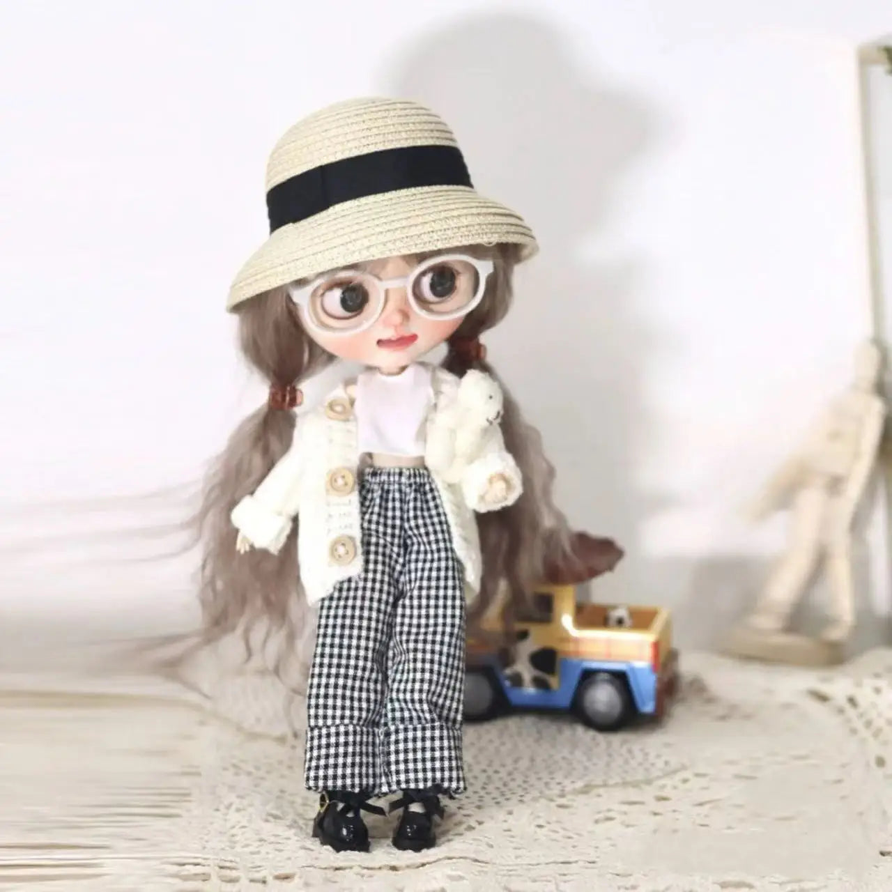 Fashion 1/6 Blythe Doll Clothes Sweater Set Barbir Doll Replace Clothes Ob24 Doll Outfit Accessories No Socks