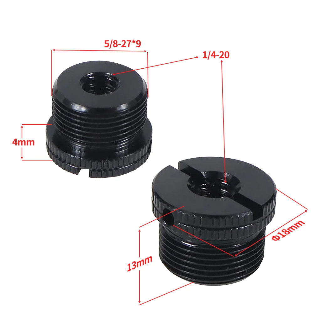 Microphone Holder Extended Rod 5/8"-27 5/8 1/4 3/8 Male Female Screw Converter Adapter Mic Stand Mount Tripod Camera Conversion