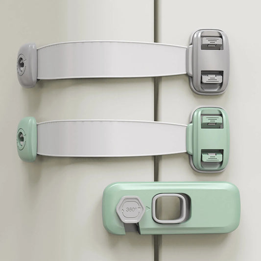 Refrigerator Door Lock, Child Kids Proof Safety Cabinet Locks, Straps, Safe Quick Baby Proofing Latches for Drawers Freezer
