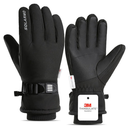 GTUBIKE Winter Warm Gloves for Outdoor Cycling Skiing Thickened Cold-Resistant Gloves Waterproof Touch Screen Camping Equipment
