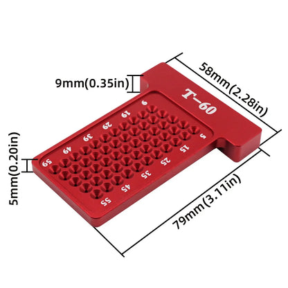 Precision Marking T-Ruler Aluminum Alloy Woodworking Scribe Marking Gauge Deluxe Crossed-out Hole Scribing Ruler Measuring Tools