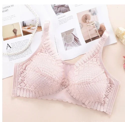 Front Button Maternity Nursing Bra Adjustable Gathered Underwear Comfortable Breastfeeding Bra for Feeding Pregnant Women Clothes