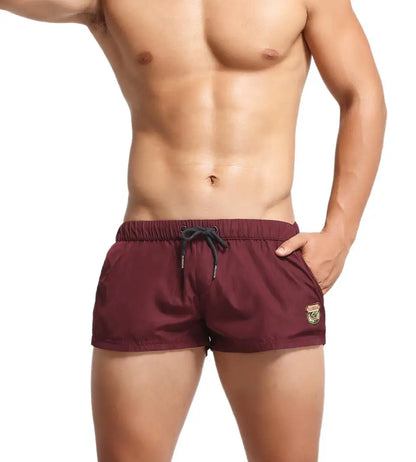 Men's Summer Beach Shorts, Swimwear Trunks Board Short Pants, Male Gym Shorts, Swim Surf Fitness Quick Dry Shorts, SEOBEAN