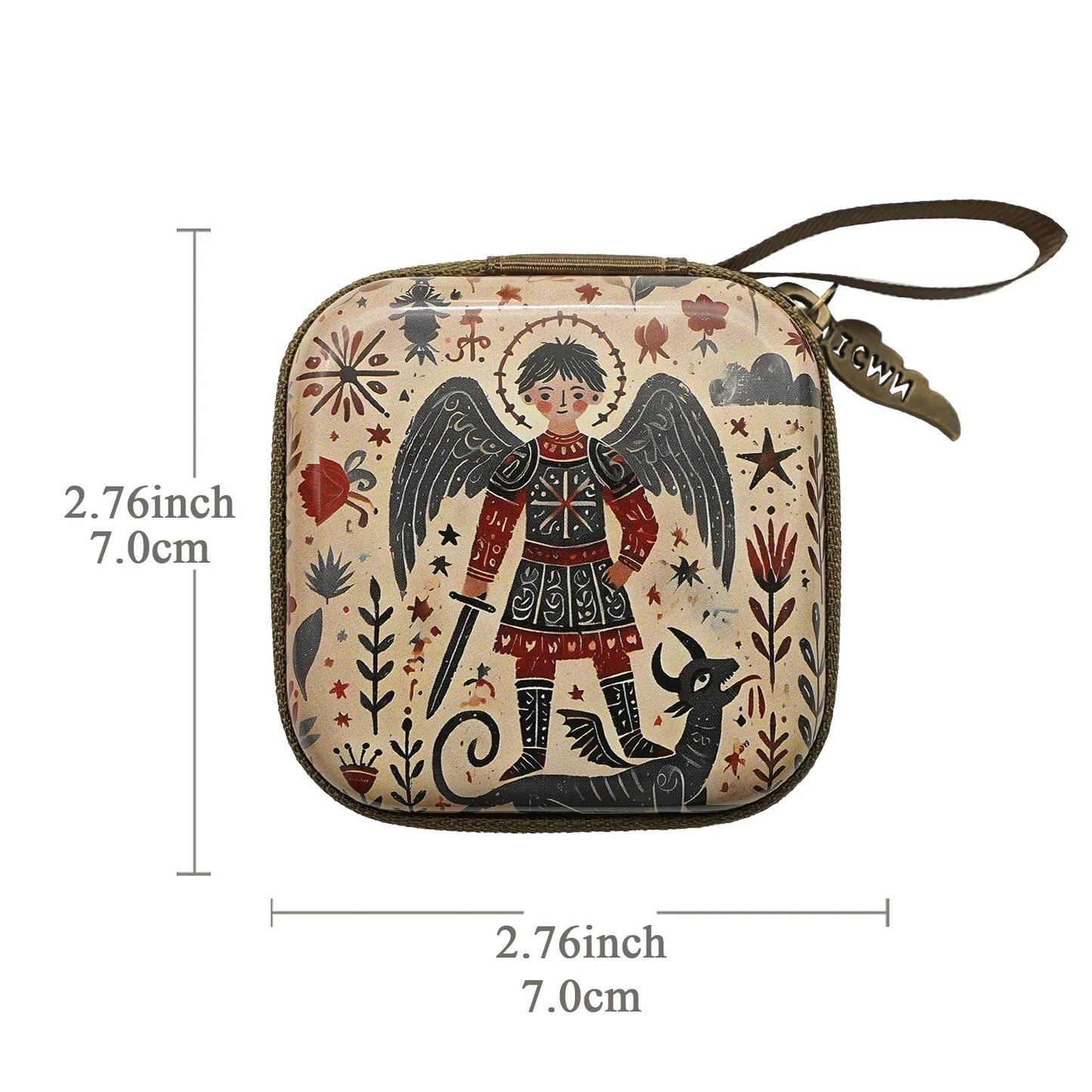 7x7cm, Virgin Mary Jesus Prayer Rosary Bag, Religious Jewelry Storage Box, Articulos Religiosos Catolico