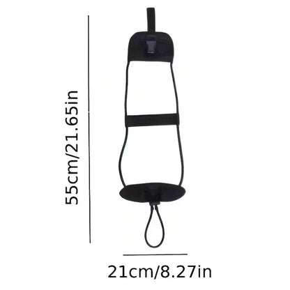 Correa de amarre de carga de nailon negro duradero con hebilla de leva, kits de viaje, herramienta de camping al aire libre