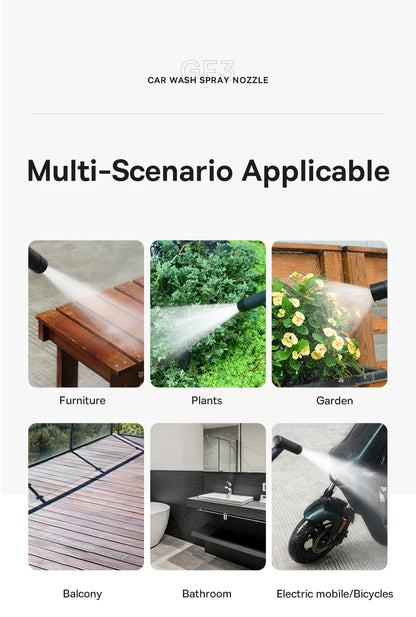 Water Gun, Car Wash Gun, High Pressure Washer Cleaner Supplies, Watering Spray Sprinkler and Nozzle Water Jet, Garden Washer, Baseus