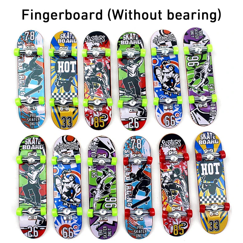 Puzzle Toy Finger Skateboard Maple Wood Fingerboard Hobbies Novelty Anti Stress Sensory Toys For Boy Mini Funny Cute Skate Gift