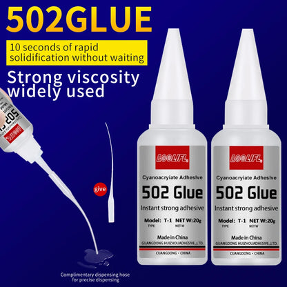 High Quality 502 Super Glue Bond, Fast Universal Glue For Toys Crafts Shoes Paper Wood Plastic, Fast Repairing, factory direct sale