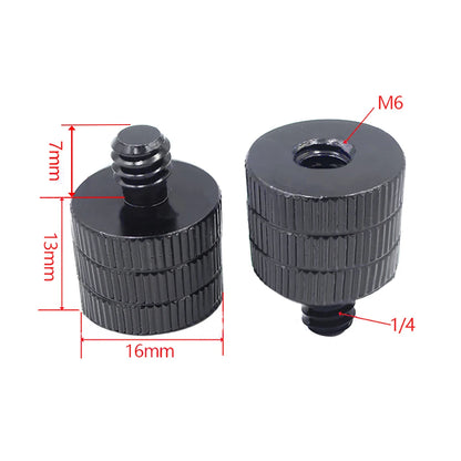 1x 1/4 Inch Thread Hole Female to Female 3/8 M4 M5 M6 M8 Mount Adapter Screw Nut DSLR Cameras Tripod Rig Flash Light Accessories
