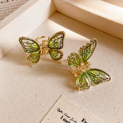 Mini Butterfly Hair Claws for Women Ladies Small Ponytail Braid Hair Claw Clips Girl Fashion Shark Clip Hair Accessories Sets