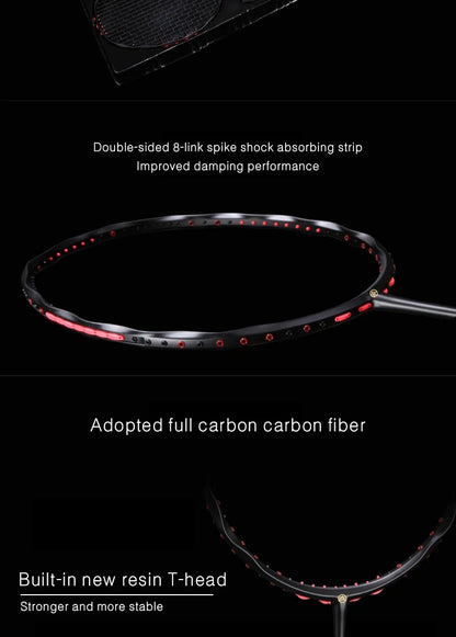 MH-V5 5U 75g Wave Legal Original Max 38lbs 100% Full Carbon Fiber Torsion Frame Badminton Racket, Novice Professional, ALPSPORT