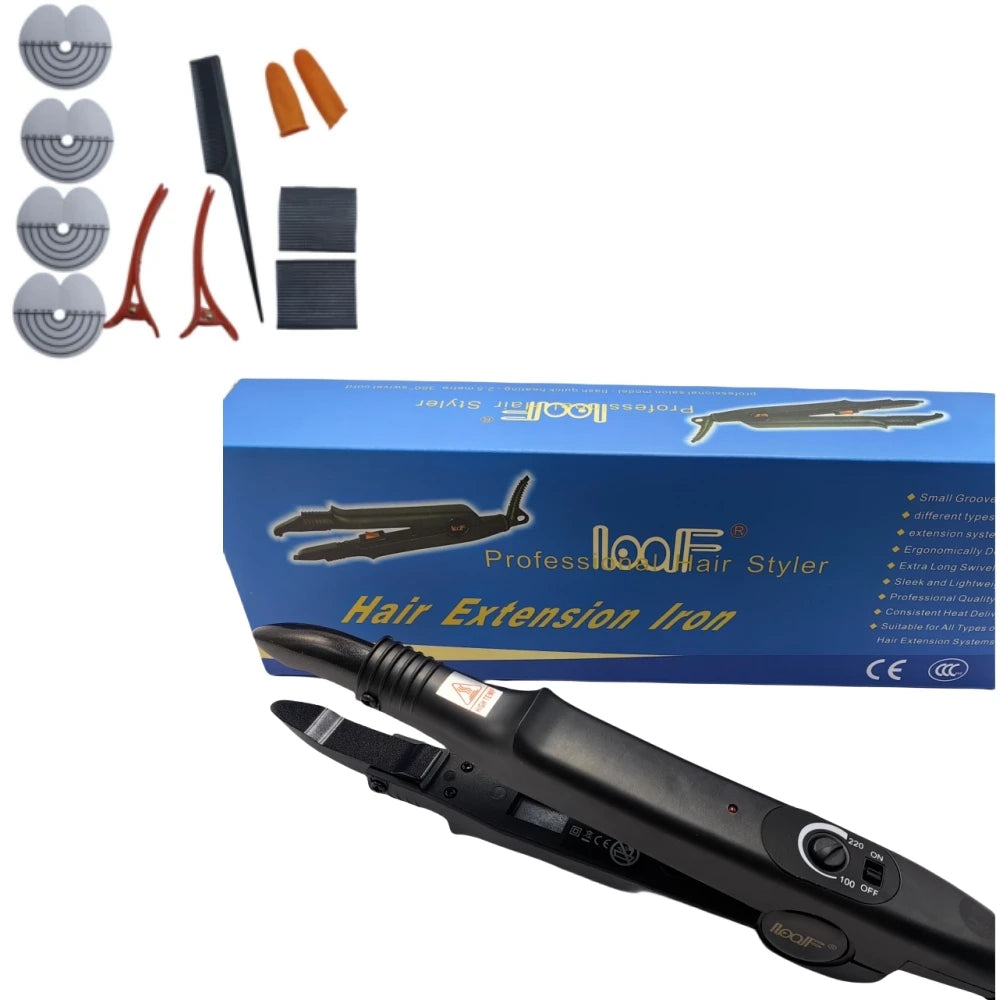 Loof Professional Nueva Tenacilla de Fusión para Extensiones de Cabello con Temperatura Ajustable hasta 220℃, Mini Punta Calentadora Inteligente, Herramienta de Unión de Queratina