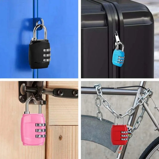 7 Colors Digit Password Lock Combination Suitcase Luggage Metal Code Password Locks Padlock Travel Safe Anti-Theft Color Locks