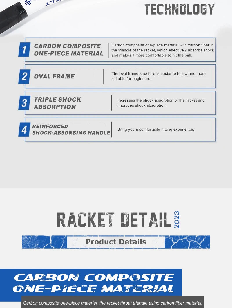 Carbon Fiber Tennis Racket, T800 18K-Professional Grade with Bag&Strap Lightweight Training Racquet for Adults Men&Women, ALPSPORT