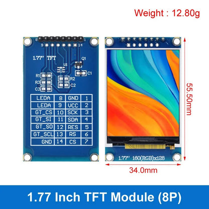 1.44/1.77/1.8/2.2/2.4/2.8 Inch TFT Color Screen LCD Display Module Driver ST7735 ST7789V ILI9225 ILI9341 SPI Interface 240*320