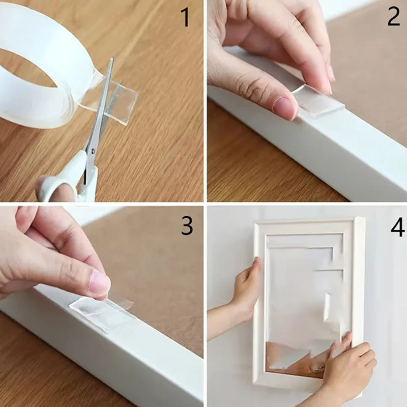 Nano Tape Extra Strong Double-sided Adhesive Tape, Waterproof Transparent Decorative Tape, Thickened Reusable Tape Tools For Home