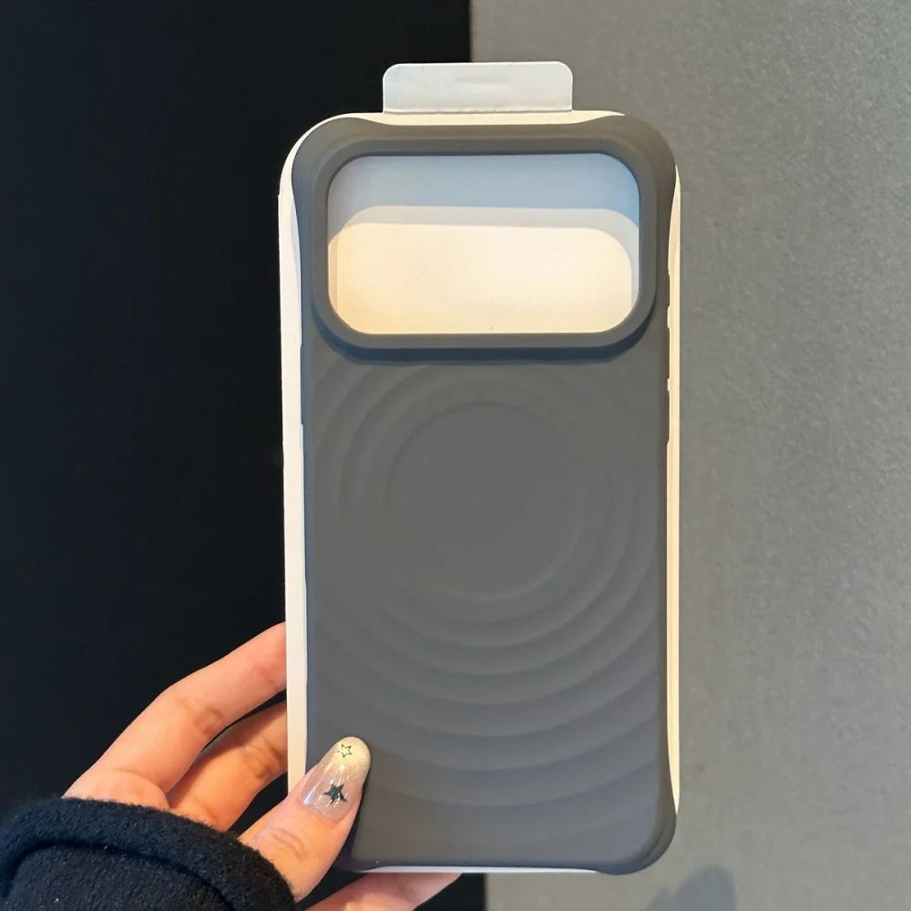 Shockproof Water Ripple Magnet Case For iPhone 17 Air 16 15 14 13 Pro Max Plus For Magsafe Candy Silicon Protective Velvet Funda