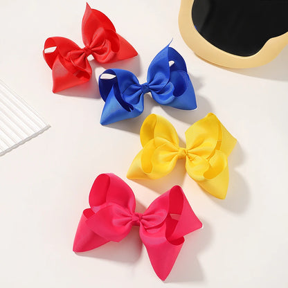 1PC Grosgrain Ribbon Solid Color Hair Bows Clip Girls Hair Clips Hairpins Barrettes Kids Baby Hair Accessories Wholesale