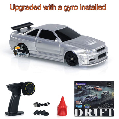 New RC Drift Car, Upgraded Gyro 1/43 Racing RTR 4WD Four-wheel Drive High Speed Radio Control Model 2.4g, Drift Race Car Mini Gift