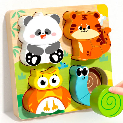 Juguetes Montessori de madera para niños de 1, 2 y 3 años, juegos de combinación de formas de números y alfabetos, juguetes educativos tempranos para niños.
